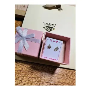 [새상품] 14k 별/달 귀걸이