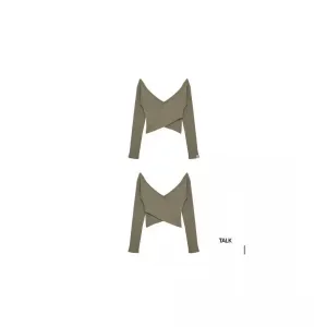 데비웨어 필라테스 랩 긴팔티 샌드색상 새상품