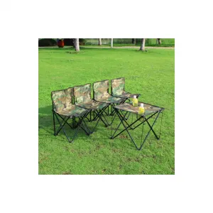 감성캠핑 4인 접이식 캠핑의자 테이블 세트