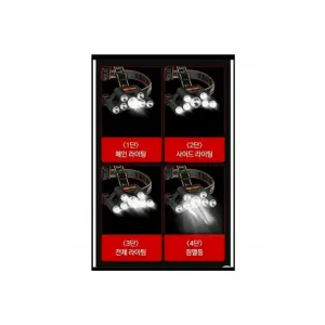 새제품 헤드랜턴3개(무료배송)충전식 낚시 해루질 캠핑